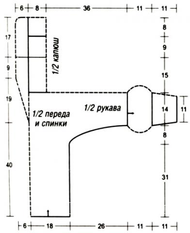 Кофты с капюшоном схема вязания Кофты с капюшоном схема вязания