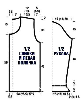 Джемпер с удлиненной спинкой схема вязания Джемпер с удлиненной спинкой схема вязания
