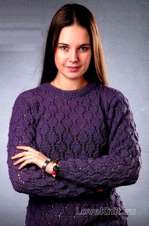 Сиреневый джемпер