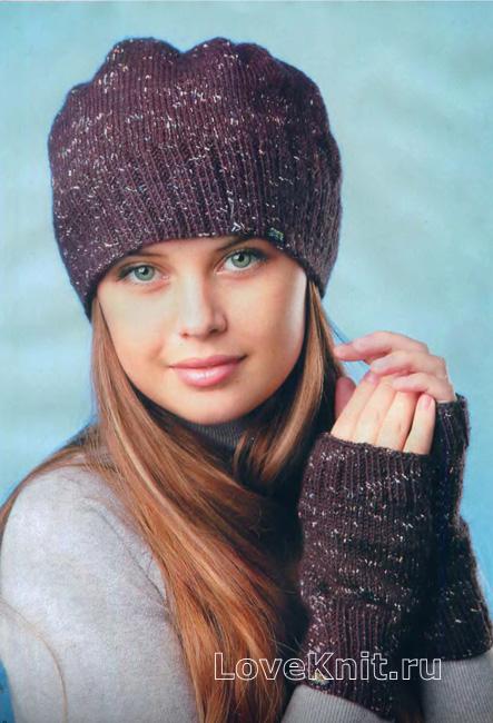 Двойная шапка резинкой: вяжем головные уборы на зиму своими руками