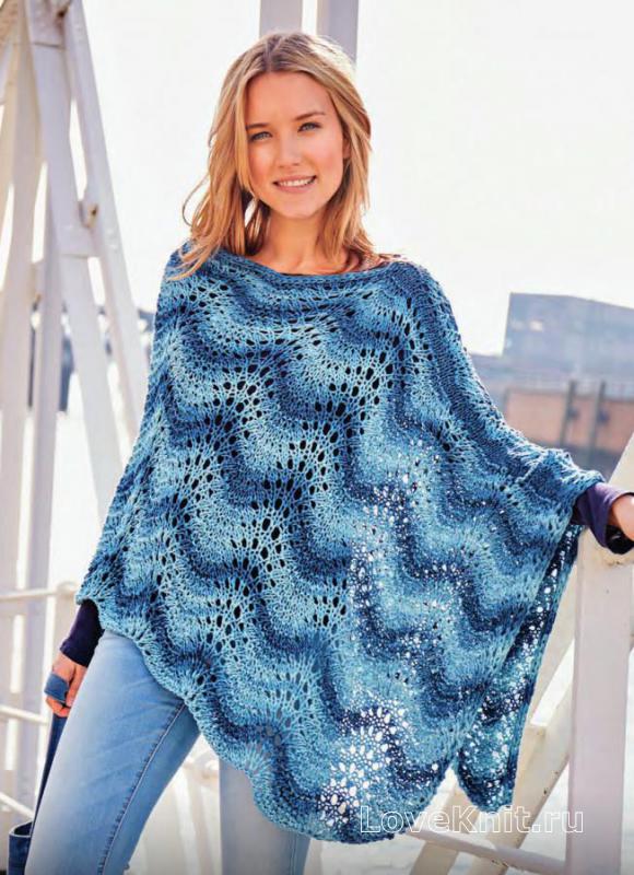 Ажурные идеи для вязания спицами: пуловеры, топы и накидки со схемами