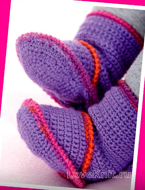 Тапочки-сапожки спицами для девочки от Drops Design: описание вязания размеров от 20 до 37