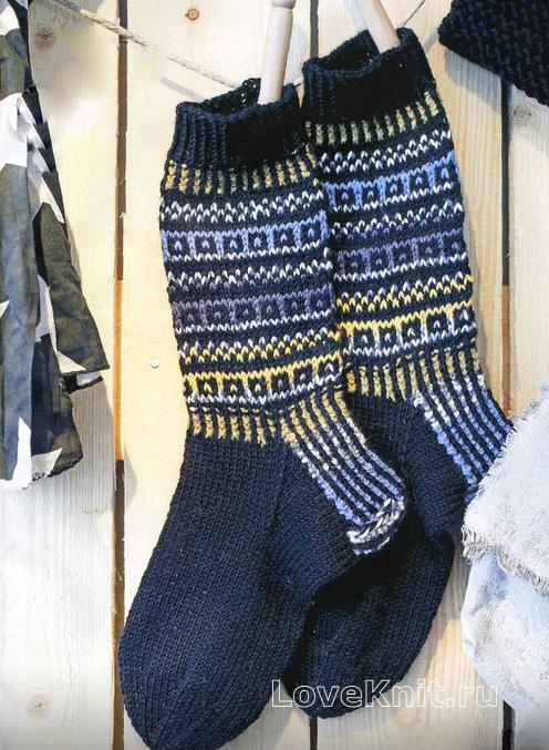 Красивые узоры для вязания носков спицами