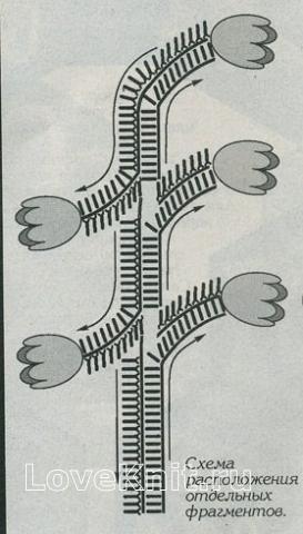 Описание вязания к узор цветы №1438 крючком