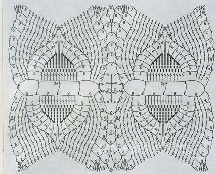 Описание вязания к узор кружева №1488 крючком