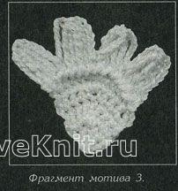 Описание вязания к узор кружева №1497 крючком