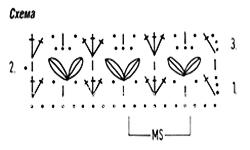 Описание вязания к узор крючком №3915 крючком