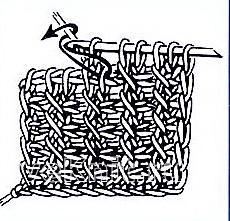 Описание вязания к переплетенный узор №4263 (тунисское вязание) крючком
