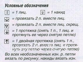 Описание вязания к узор цветы магнолии №1227  спицами