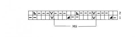 Описание вязания к ажурный узор №3637 спицами