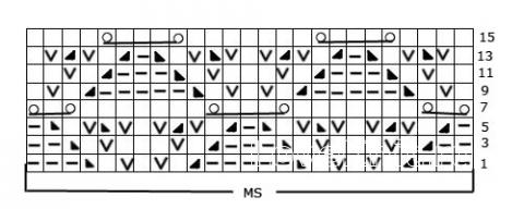 Описание вязания к рельефный узор №3759 спицами