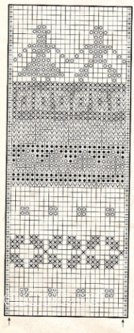 Описание вязания к узор жаккардовый №1745 спицами