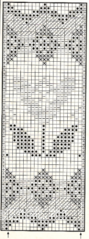 Описание вязания к узор жаккардовый №1748 спицами