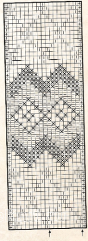 Описание вязания к узор жаккардовый №1758 спицами
