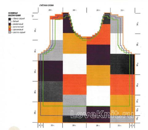 Схема вязания цветной джемпер из квадратов раздел для детей детские кофты, жакеты и тд