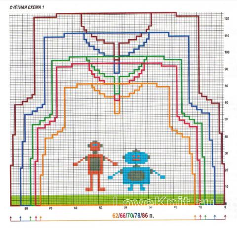Схема вязания вышитая безрукавка с капюшоном для малыша раздел для детей детские кофты, жакеты и тд