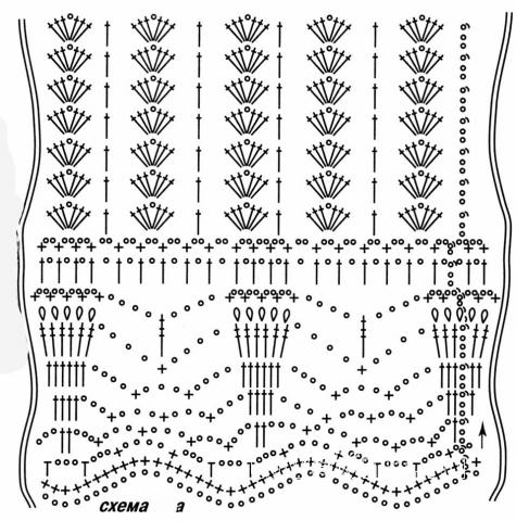 Схема вязания цветная прямая юбка раздел вязание крючком для женщин юбки для женщин