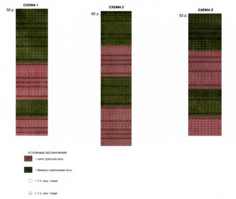 Схема вязания узорчатый цветной снуд раздел  для мужчин