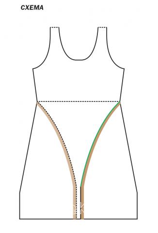 Схема вязания платье-сарафан с разрезом раздел вязание спицами для женщин платья, сарафаны для женщин