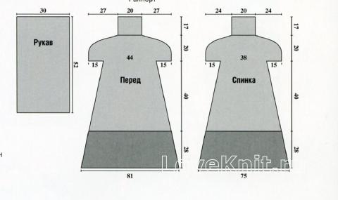 Схема вязания свободное платье с шахматным узором раздел вязание спицами для женщин платья, сарафаны для женщин
