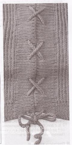 Схема вязания бежевый джемпер со шнуровкой по бокам раздел вязание спицами для женщин кофты спицами женские