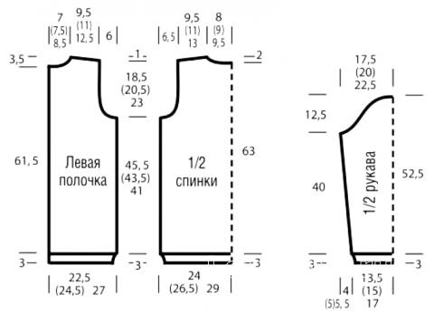 Схема вязания цветной жакет на молнии раздел вязание спицами для женщин кофты спицами женские