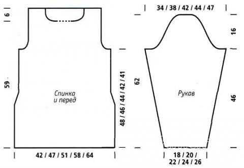 Схема вязания мохеровый джемпер с большим воротником раздел вязание спицами для женщин кофты спицами женские
