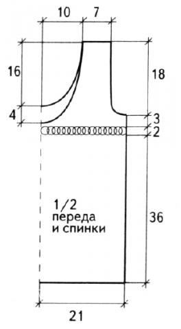 Схема вязания топ с ажурной полосой раздел вязание спицами для женщин кофты спицами женские