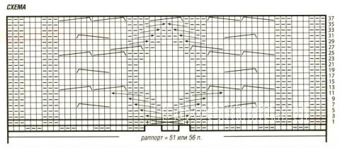 Схема вязания топ с воротником стойкой раздел вязание спицами для женщин кофты спицами женские