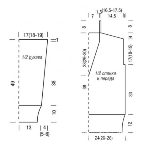 Схема вязания яркий ажурный пуловер с узором из листьев раздел вязание спицами для женщин кофты спицами женские