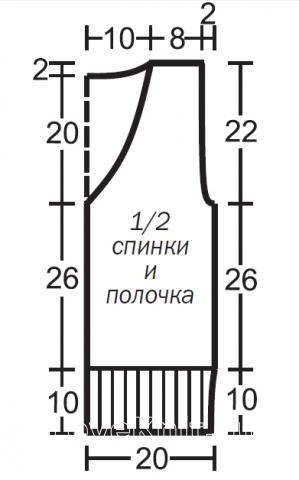 Схема вязания удлиненный жаккардовый жилет на пуговицах раздел вязание спицами для женщин жилеты для женщин
