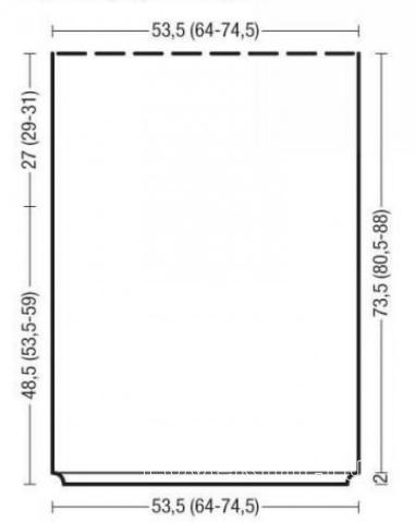 Схема вязания асимметричная накидка с цветным узором раздел вязание спицами для женщин накидки и болеро для женщин
