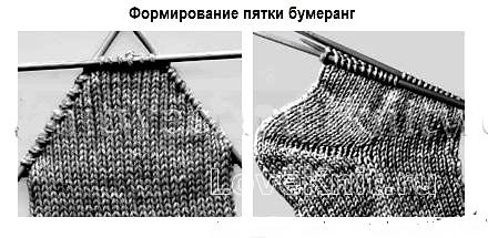 Схема вязания рельефные носки с пяткой бумеранг раздел вязание спицами для женщин носки