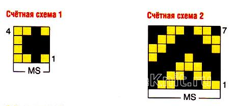 Схема вязания юбка до колена с жаккардовым узором и жилет раздел вязание спицами для женщин юбки