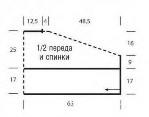 Схема вязания связанная поперек накидка с ажурными косами раздел вязание спицами для женщин пальто