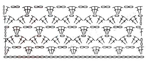 Схема вязания бежевая туника с окантовкой раздел вязание крючком для женщин платья, сарафаны для женщин