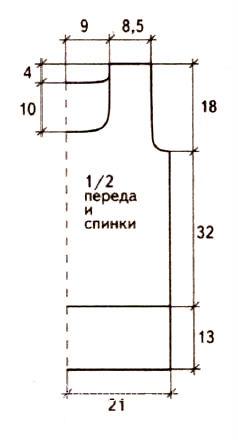 Схема вязания удлиненный джемпер с квадратным вырезом раздел вязание крючком для женщин кофты для женщин