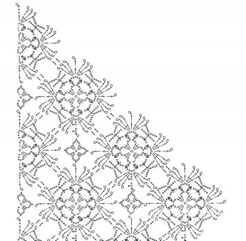 Схема вязания белая ажурная шаль раздел вязание крючком для женщин шарфы, шали, палантины для женщин