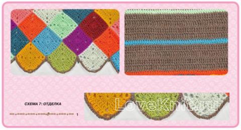 Схема вязания накидка-жилет в полоску раздел вязание крючком для женщин накидки, болеро для женщин