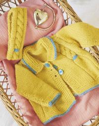 Подборка схем вязания спицами кофточек для новорожденного