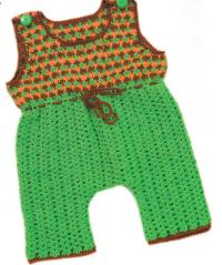 Как связать  детский комбинезон "кузнечик"