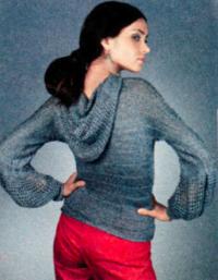 Как связать спицами спортивный пуловер с капюшоном