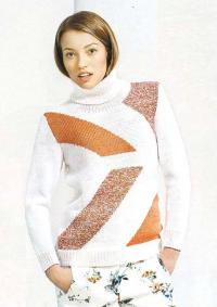 Как связать спицами свитер с цветным рисунком