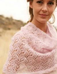 Как связать спицами ажурный розовый шарф труба