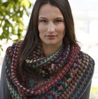 Как связать крючком шарф хомут в этническом стиле