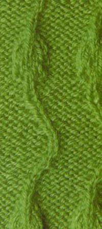 Фото узор из волн с листьями №1319 спицами