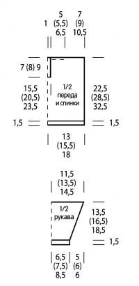 Схема вязания полосатый пуловер с капюшоном для ребенка до 2х лет раздел для детей детские кофты, жакеты и тд