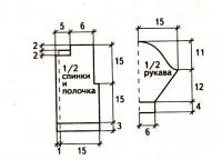 Схема вязания синий жакет с бантом для девочки раздел для детей детские кофты, жакеты и тд