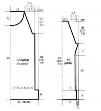 Схема вязания черная ажурная туника раздел вязание спицами для женщин платья, сарафаны для женщин