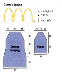 Схема вязания теплое серо-синее платье раздел вязание спицами для женщин платья, сарафаны для женщин